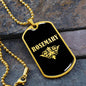 Rosemary v02a - 18k Gold Finished Luxury Dog Tag Necklace