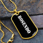 Rosendo v3 - 18k Gold Finished Luxury Dog Tag Necklace