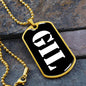 Gil v3 - 18k Gold Finished Luxury Dog Tag Necklace