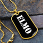Elmo v3 - 18k Gold Finished Luxury Dog Tag Necklace
