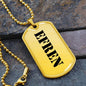 Efren - 18k Gold Finished Luxury Dog Tag Necklace