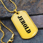 Jerold - 18k Gold Finished Luxury Dog Tag Necklace