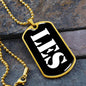 Les v3 - 18k Gold Finished Luxury Dog Tag Necklace