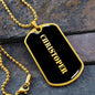 Christoper v2 - 18k Gold Finished Luxury Dog Tag Necklace