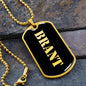 Brant v2 - 18k Gold Finished Luxury Dog Tag Necklace