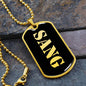 Sang v2 - 18k Gold Finished Luxury Dog Tag Necklace