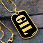 Gil v2 - 18k Gold Finished Luxury Dog Tag Necklace