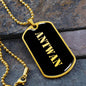 Antwan v2 - 18k Gold Finished Luxury Dog Tag Necklace