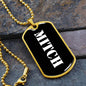 Mitch v3 - 18k Gold Finished Luxury Dog Tag Necklace