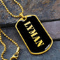 Lyman v2 - 18k Gold Finished Luxury Dog Tag Necklace