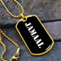 Jamaal v3 - 18k Gold Finished Luxury Dog Tag Necklace
