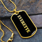 Everette v2 - 18k Gold Finished Luxury Dog Tag Necklace