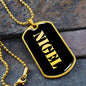 Nigel v2 - 18k Gold Finished Luxury Dog Tag Necklace