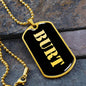 Burt v2 - 18k Gold Finished Luxury Dog Tag Necklace