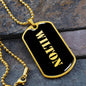 Wilton v2 - 18k Gold Finished Luxury Dog Tag Necklace