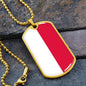 Polish Flag - 18k Gold Finished Luxury Dog Tag Necklace