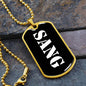 Sang v3 - 18k Gold Finished Luxury Dog Tag Necklace