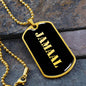 Jamaal v2 - 18k Gold Finished Luxury Dog Tag Necklace