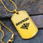 Rosemary v01a - 18k Gold Finished Luxury Dog Tag Necklace