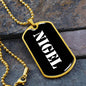 Nigel v3 - 18k Gold Finished Luxury Dog Tag Necklace