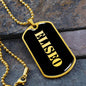 Eliseo v2 - 18k Gold Finished Luxury Dog Tag Necklace