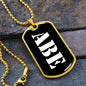 Abe v3 - 18k Gold Finished Luxury Dog Tag Necklace