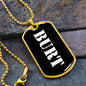 Burt v3 - 18k Gold Finished Luxury Dog Tag Necklace