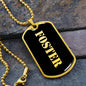 Foster v2 - 18k Gold Finished Luxury Dog Tag Necklace