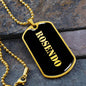 Rosendo v2 - 18k Gold Finished Luxury Dog Tag Necklace