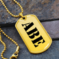 Abe - 18k Gold Finished Luxury Dog Tag Necklace
