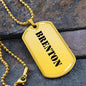 Brenton - 18k Gold Finished Luxury Dog Tag Necklace