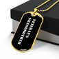Veteran's Grandmother v3 - 18k Gold Finished Luxury Dog Tag Necklace