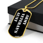 Army Veteran's Aunt v3 - 18k Gold Finished Luxury Dog Tag Necklace