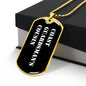 Coast Guardsman's Cousin v3 - 18k Gold Finished Luxury Dog Tag Necklace