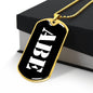 Abe v3 - 18k Gold Finished Luxury Dog Tag Necklace