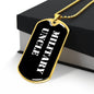 Military Uncle v3 - 18k Gold Finished Luxury Dog Tag Necklace