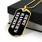 Army Ranger's Nephew v3 - 18k Gold Finished Luxury Dog Tag Necklace
