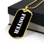 Foster v3 - 18k Gold Finished Luxury Dog Tag Necklace