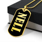 Nell v02 - 18k Gold Finished Luxury Dog Tag Necklace