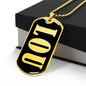 Lou v02 - 18k Gold Finished Luxury Dog Tag Necklace