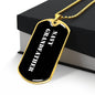 Navy Grandfather v3 - 18k Gold Finished Luxury Dog Tag Necklace