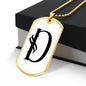 Initial D v001-34 - 18k Gold Finished Luxury Dog Tag Necklace