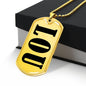 Lou v01 - 18k Gold Finished Luxury Dog Tag Necklace