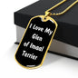 Love My Glen of Imaal Terrier v6 - 18k Gold Finished Luxury Dog Tag Necklace