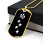 Mama Turtle With 4 Hatchlings v3 - 18k Gold Finished Luxury Dog Tag Necklace