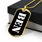 Ben v3 - 18k Gold Finished Luxury Dog Tag Necklace