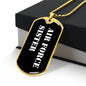 Air Force Sister v3 - 18k Gold Finished Luxury Dog Tag Necklace