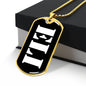 Eli v3 - 18k Gold Finished Luxury Dog Tag Necklace