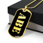 Abe v2 - 18k Gold Finished Luxury Dog Tag Necklace