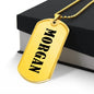 Morgan v01 - 18k Gold Finished Luxury Dog Tag Necklace
